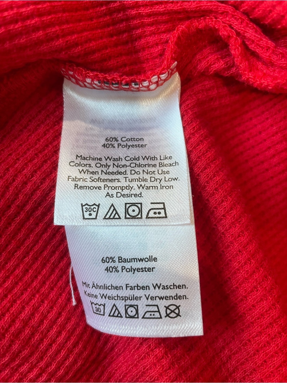 Eddie Bauer Red Turtleneck Thermal Sweater - Picture 5 of 5